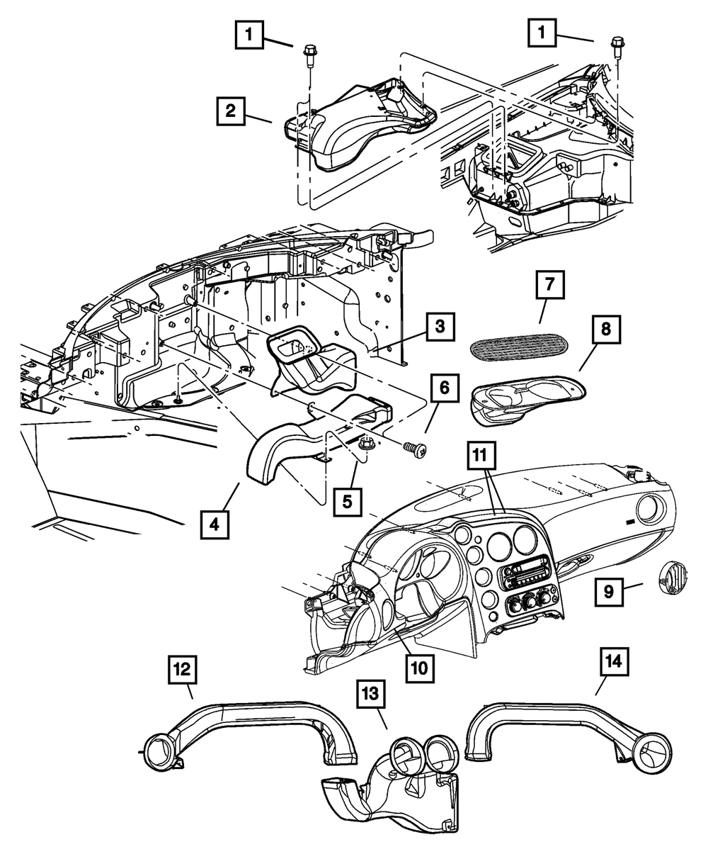 Air Conditioning Outlet Housing - Mopar (5093545AA)