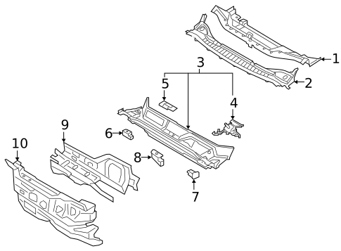 Cowl for 2020 Lincoln Nautilus #0