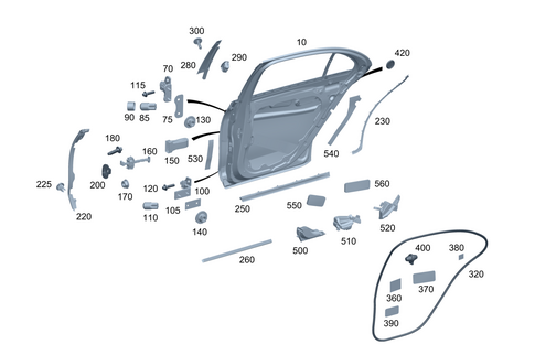 Rear Door for 2025 Mercedes-Benz S500 #0