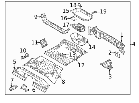 Rear Floor & Rails for 2024 Genesis GV70 #0