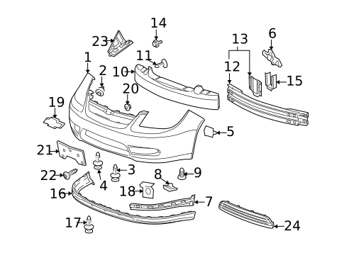 Bumper & Components - Front for 2006 Chevrolet Cobalt #0