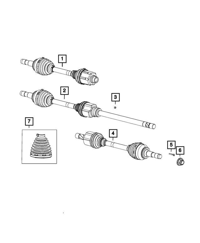 R8159666AA - Front Wheel Drive; Diff and Drive Line: Axle Half Shaft, Remanufactured, Right for Mopar Image