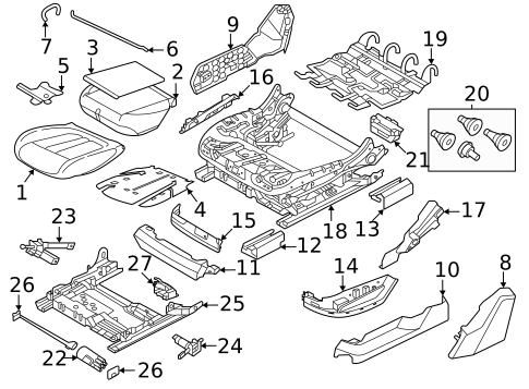 Front Seat Components for 2023 BMW iX #0