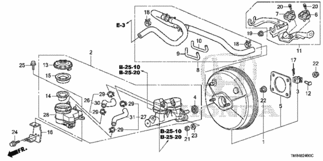 Brake Master Cylinder  - Master Power for 2011 Honda Insight #0