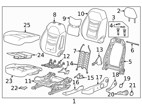 Driver Seat Components for 2019 Chevrolet Volt #0