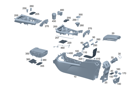 Center Console for 2016 Mercedes-Benz GLA45 AMG #0