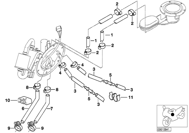 13537687246 - : Inlet Fuel Hose for BMW-Motorrad Image