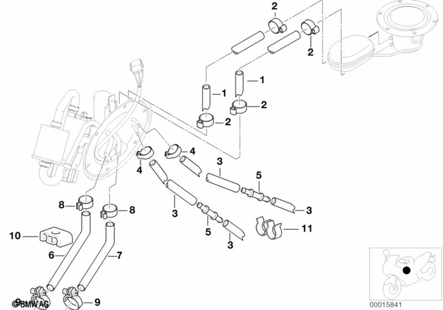 13537687245 - : Retour Fuel Hose for BMW-Motorrad Image
