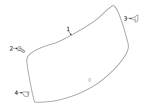 Glass - Lift Gate for 2023 Nissan LEAF #0