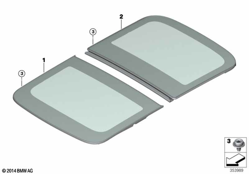 Lift-Up-and-Slide-Back Sunroof for 2017 Mini Cooper SE ALL4 #2