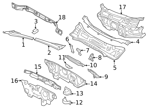 Cowl for 2022 Volkswagen Atlas Cross Sport #0