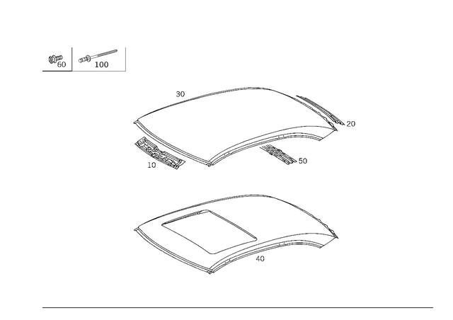 2206500309 - Roof: Roof Panelling for Mercedes-Benz Image image