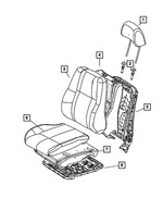 1NE84DX9AD - Interior Trim: Headrest Sleeve, Non-locking for Mopar Image