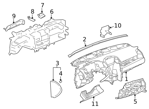 Instrument Panel for 2009 Cadillac SRX #0