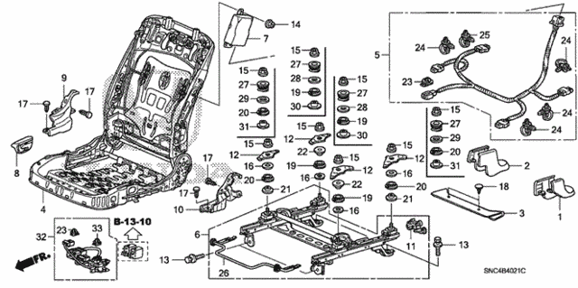 Front Seat Components (R.) (Sws) for 2006 Honda Civic #0