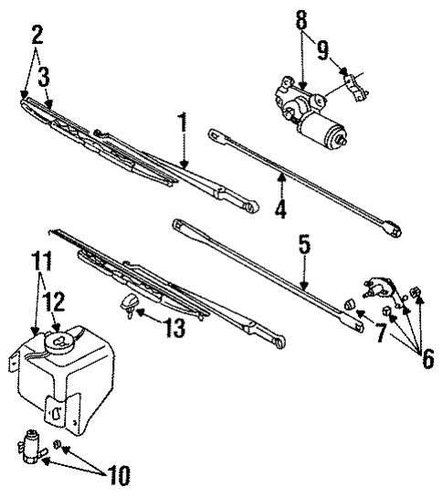 Wiper & Washer Components for 1994 Isuzu Amigo #0