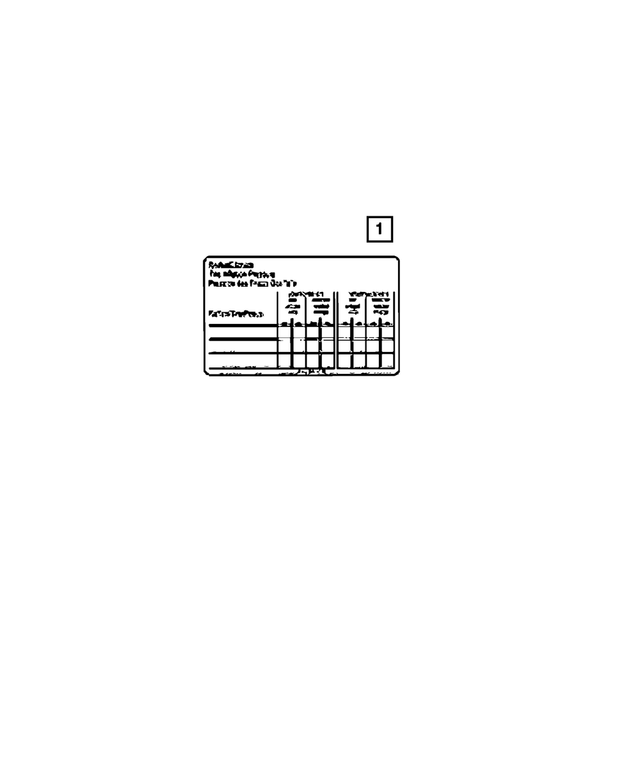 68022059AA - Labels All Vehicle Locations: Tire Pressure Label for Mopar Image