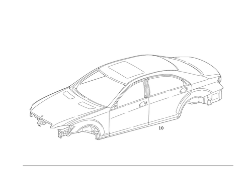 Body Shell for 2011 Mercedes-Benz S 550 #0