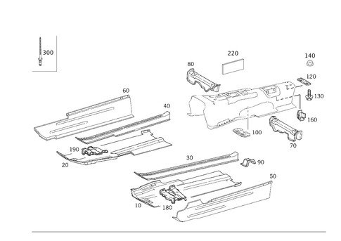 Front Floor for 1999 Mercedes-Benz SLK230 #0