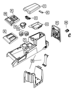 1GR001KAAA - Interior Trim: Floor Console Bin Lid for Mopar Image