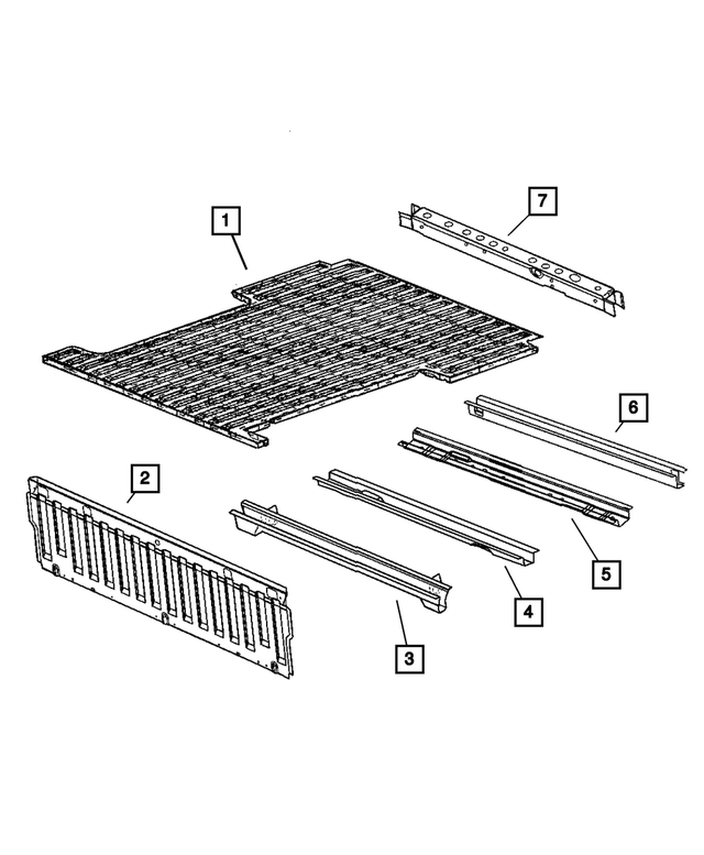 55112525AA - Body Sheet Metal Except Doors: Front Box Panel for Mopar Image