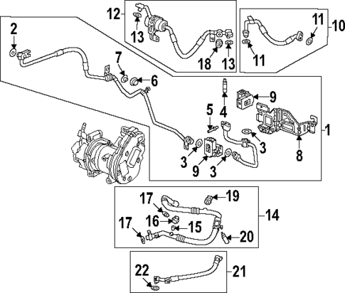 Condenser, Compressor & Lines for 2025 GMC Sierra EV #21