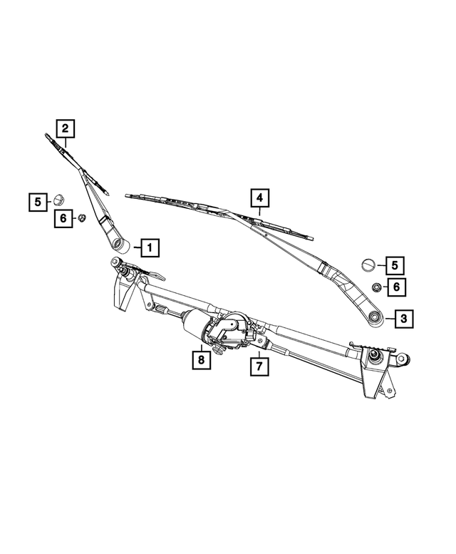 68003729AA - Electrical: Windshield Wiper Motor for Mopar Image