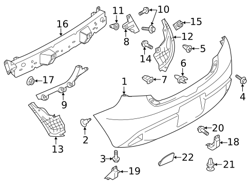Bumper & Components - Rear for 2013 Mazda 2 #0