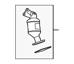 19418931 - Exhaust: Converter &amp; Pipe for Cadillac: SRX Image