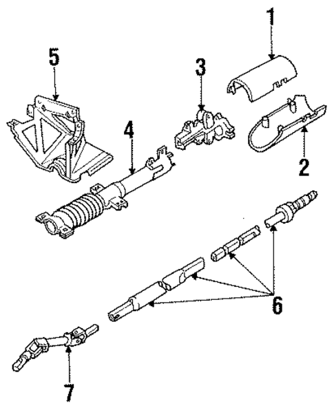 Shroud, Switches & Levers for 1990 Ford Escort #0