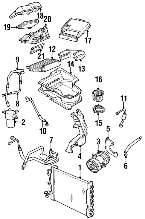 Condenser, Compressor & Lines for 1990 Oldsmobile Silhouette #0