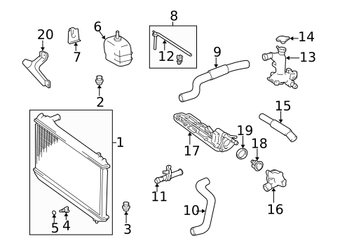 Radiators, Coolers & Related Components for 2003 Lexus ES300 #0