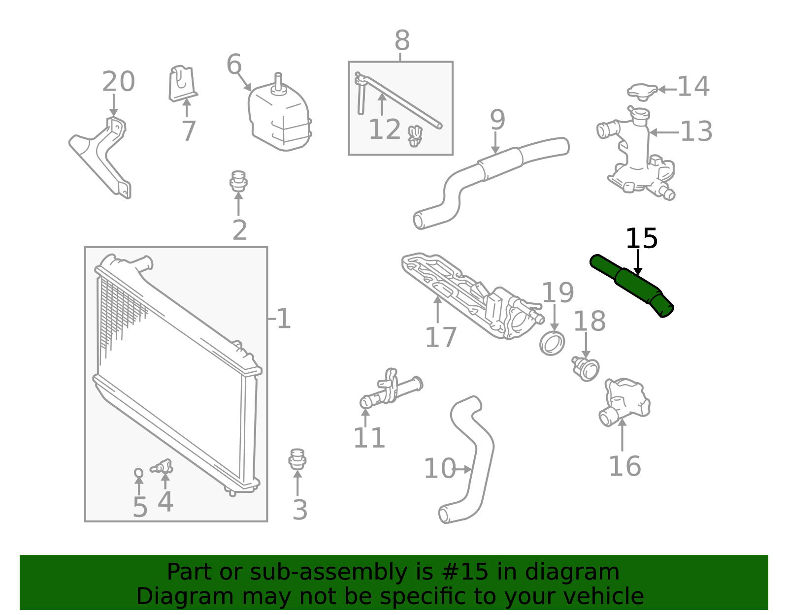 2002-2006 Lexus Engine Coolant Hose 16264-20041 | OEM Parts Online