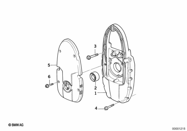 11111341893 - Engine: Silver Alternator Support Cover -  for BMW-Motorrad Image