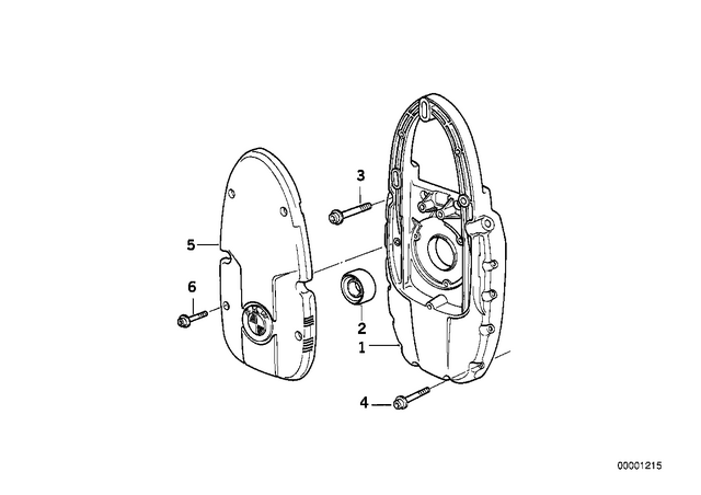 11111341893 - Engine: Silver Alternator Support Cover -  for BMW-Motorrad Image