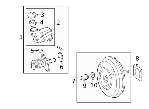 Master Cylinder - Components On Dash Panel for 2011 Toyota Avalon #0