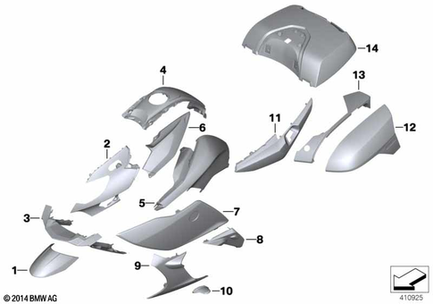 Motorcycle Trim Section, Windshield for 2016 BMW-Motorrad K 1600 GT #1