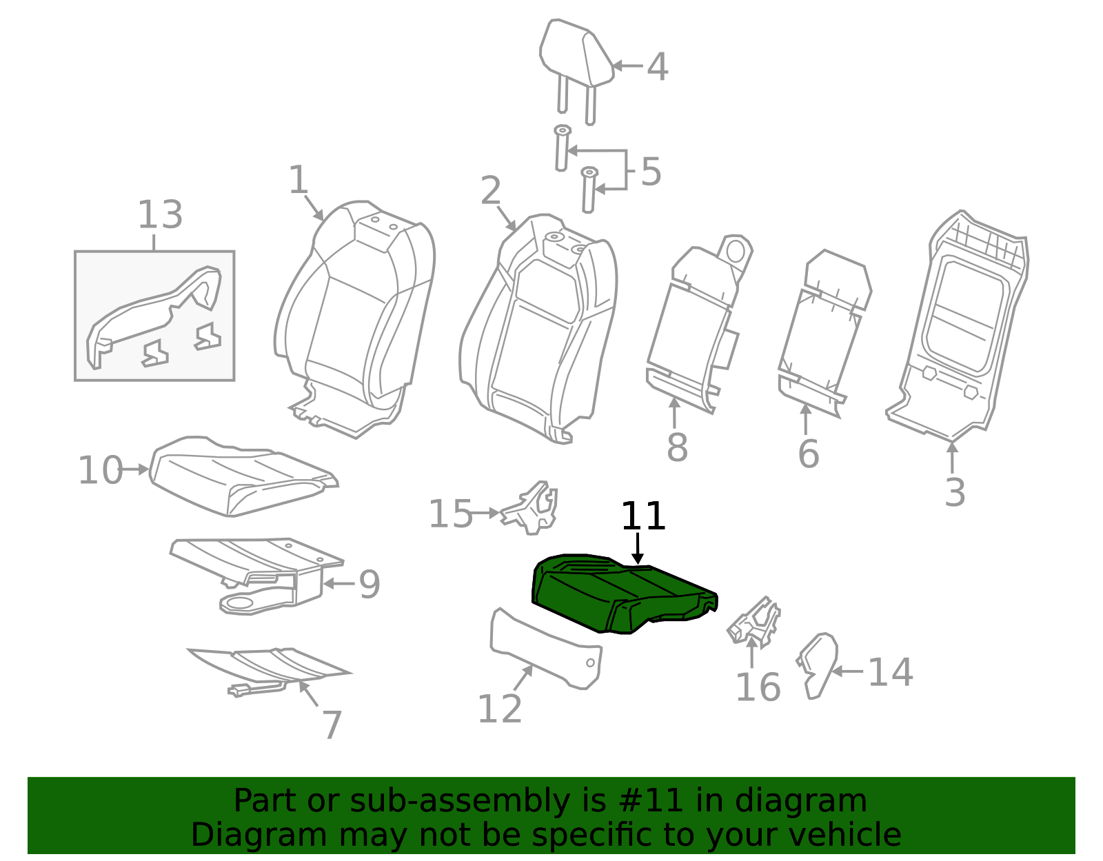 81137 Zip Code 2014-2020 Acura MDX Seat Cushion Foam 81137-TZ5-A61 | OEM Parts Online