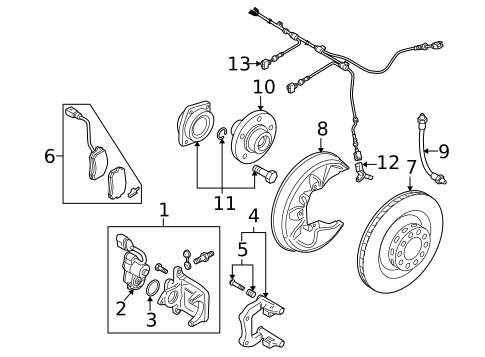 Rear Brakes for 2006 Audi A6 #0