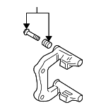 4F0615426F - : Caliper Mount for Audi: A6, A6 Quattro Image