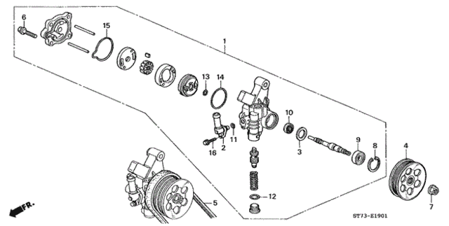 P.S. Pump (2) for 2001 Acura Integra #0