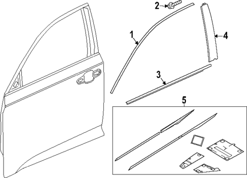 Exterior Trim - Front Door for 2023 Honda Accord #0