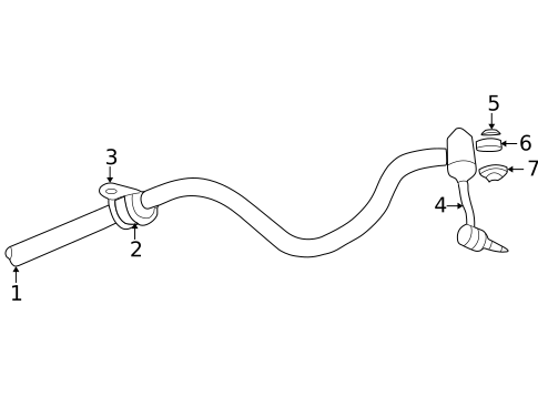 Stabilizer Bar & Components for 2001 Dodge Dakota #1