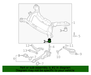2007-2018 Volvo Suspension Cross-Member Front Bushing 31329239 ...