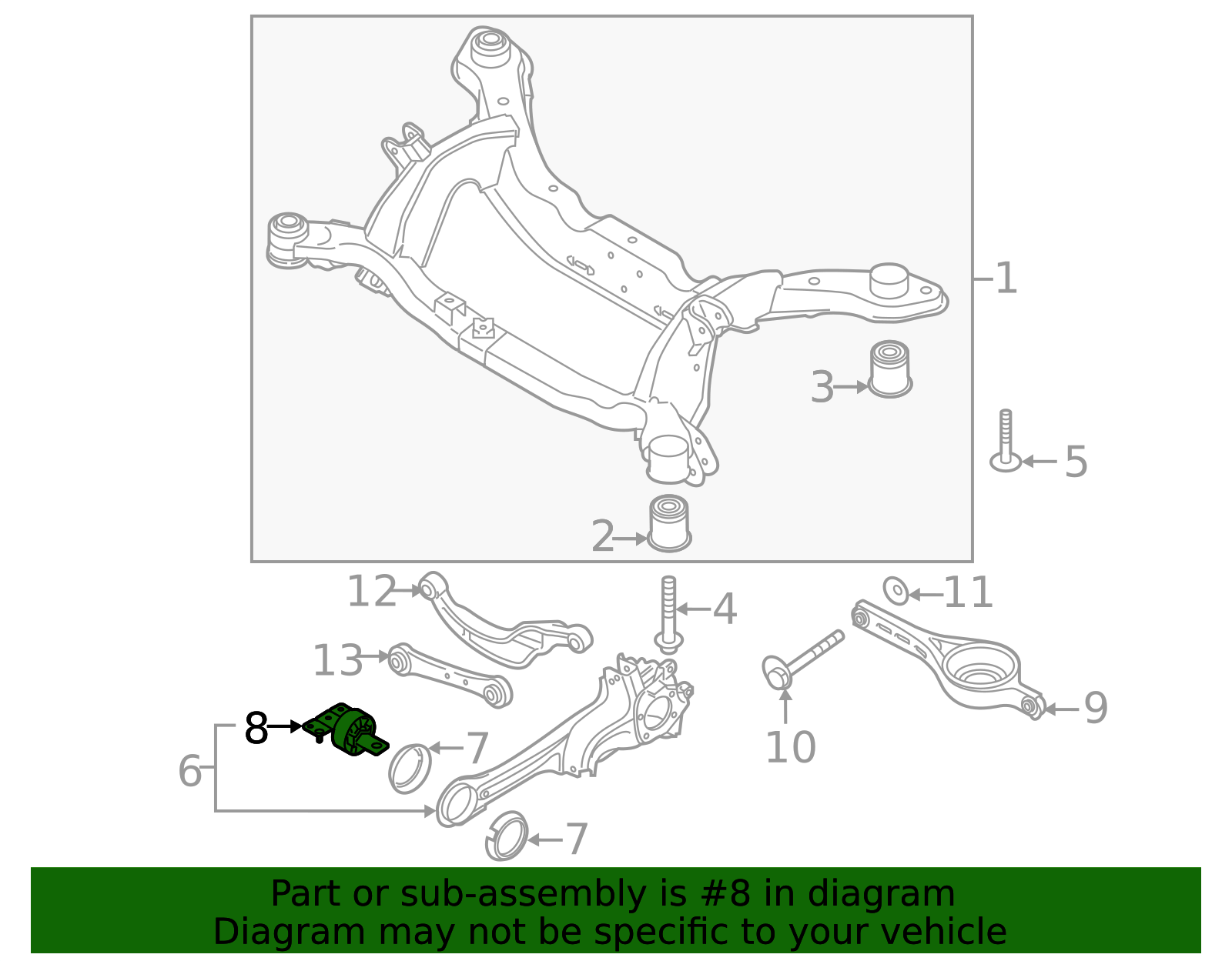 2015-2018 Volvo Suspension Trailing Arm Bushing 31476222 | TascaParts.com