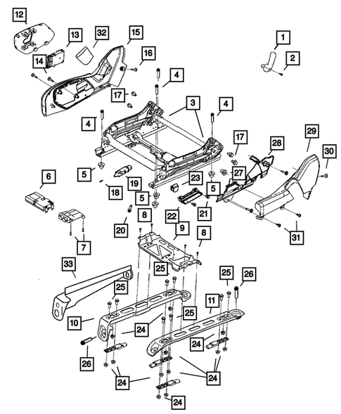 Adjusters, Covers, Shields and Risers for 2006 Jeep Grand Cherokee #2