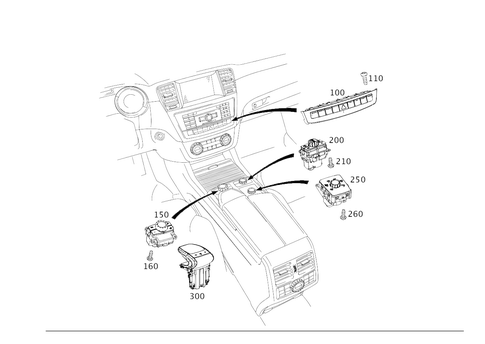 Switch in Instrument Panel and Center Console for 2016 Mercedes-Benz GLE450 AMG #0
