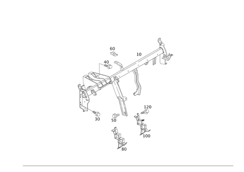 Crossmember Under Instrument Panel for 2013 Mercedes-Benz C 250 #0