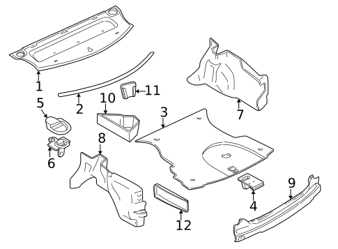 Interior Trim - Rear Body for 1997 Audi A4 Quattro #0