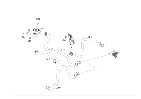 Heating Water Lines for 2017 Mercedes-Benz CLA 250 #0